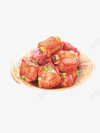 糖醋排骨png免抠素材_88icon https://88icon.com 排骨 烹饪 糖醋 美食 装盘