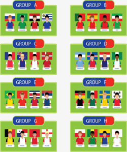 小组比赛俄罗斯世界杯小组赛矢量图高清图片
