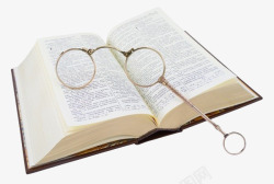 书本与眼镜素材