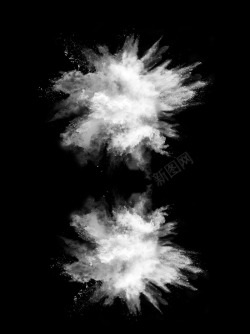 白色粒子爆破颗粒粉尘高清图片