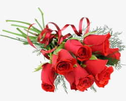 婚礼花瓶红色玫瑰花束高清图片