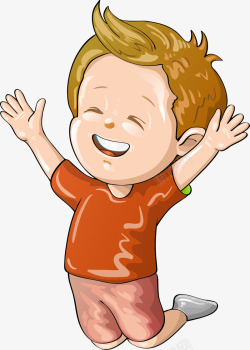 开心61卡通儿童跳起来开心儿童节六一61高清图片