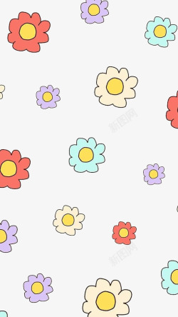 多彩的花朵背景图素材