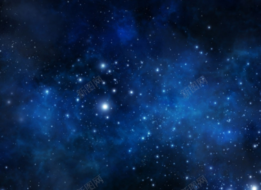 暗蓝的夜空繁星点点海报背景双11背景