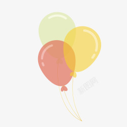 漂浮气球免抠PNG生日派对彩色气球高清图片