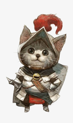 盔甲骑士穿盔甲的小猫高清图片