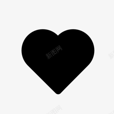 爱心黑色爱心符号图标图标