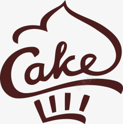 糕点logo简洁手绘蛋糕LOGO图标高清图片