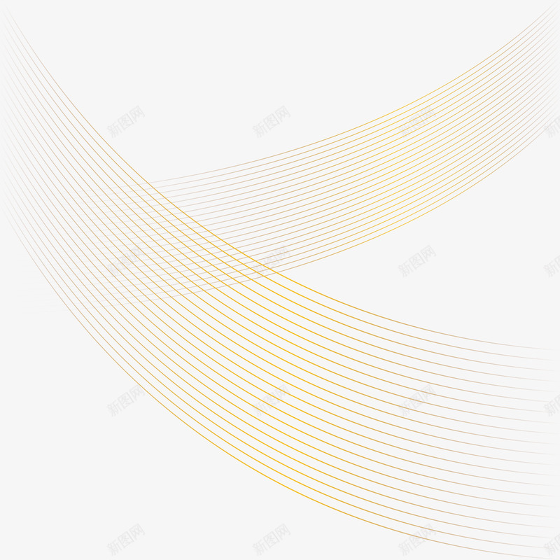 手绘金色线条png免抠素材_88icon https://88icon.com 封面 手绘 曲线 装饰 金色 金色线条