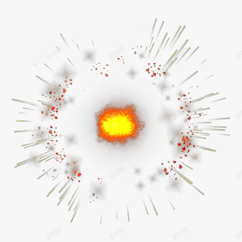 红色爆炸png免抠素材_88icon https://88icon.com 火星 火花 爆炸 特效 飞溅火星