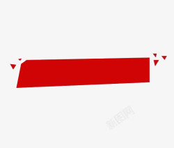 黑线框红几何不规则中国红新闻标题框图案高清图片