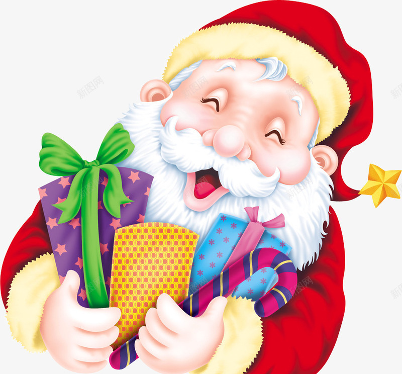 抱着礼物大笑的圣诞老人png免抠素材_88icon https://88icon.com 圣诞老人 圣诞节老公公 大 大笑的 大笑脸 抱着 礼物