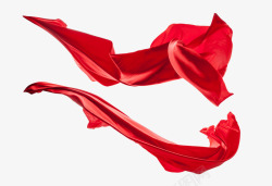 红色绸缎带子丝带素材
