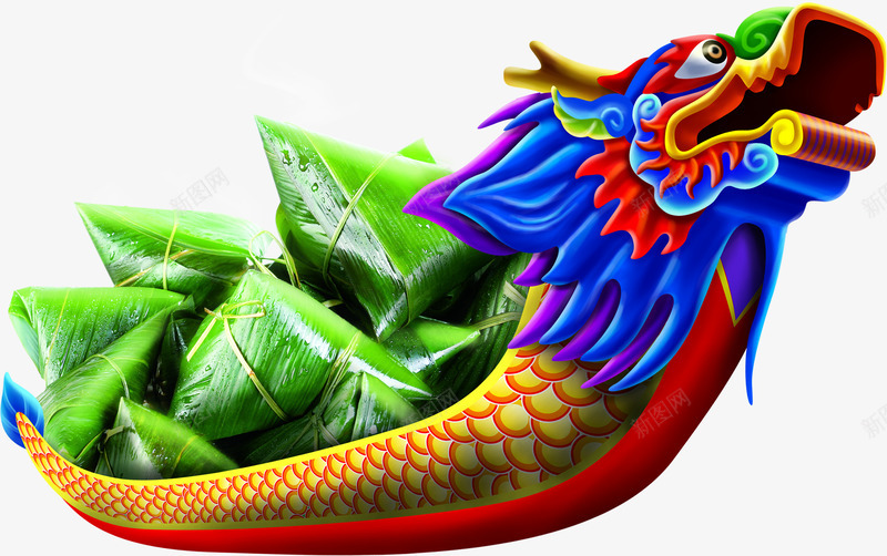 端午节龙舟粽子赛龙舟png免抠素材_88icon https://88icon.com 端午节 粽子 龙舟