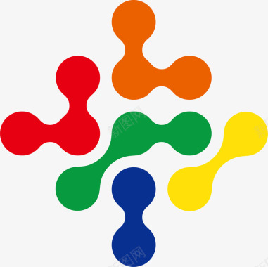 公司二维码彩色的互联网公司logo矢量图图标图标