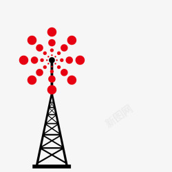 独特的信号塔矢量图素材