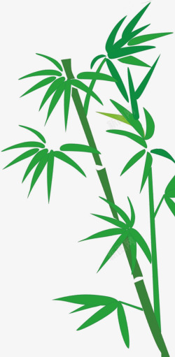 中国风翠绿竹子装饰图案素材