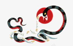 蛇PNG图两条蛇矢量图高清图片