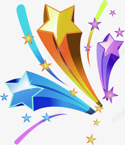 卡通多彩五角星飞出喷出运动特效png免抠素材_88icon https://88icon.com 五角星 卡通 喷出 特效 运动 飞出