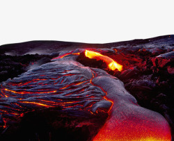 活火山岩浆素材