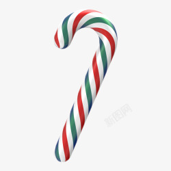 糖果拐杖扁平手绘合成圣诞节元素糖果拐杖高清图片