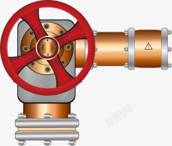 阀门金属下水管道矢量图素材