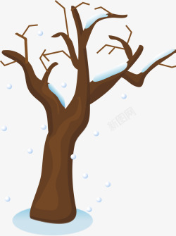 冬天的树新年冬天插画素材