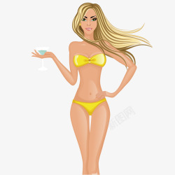 性感沙滩美女素材