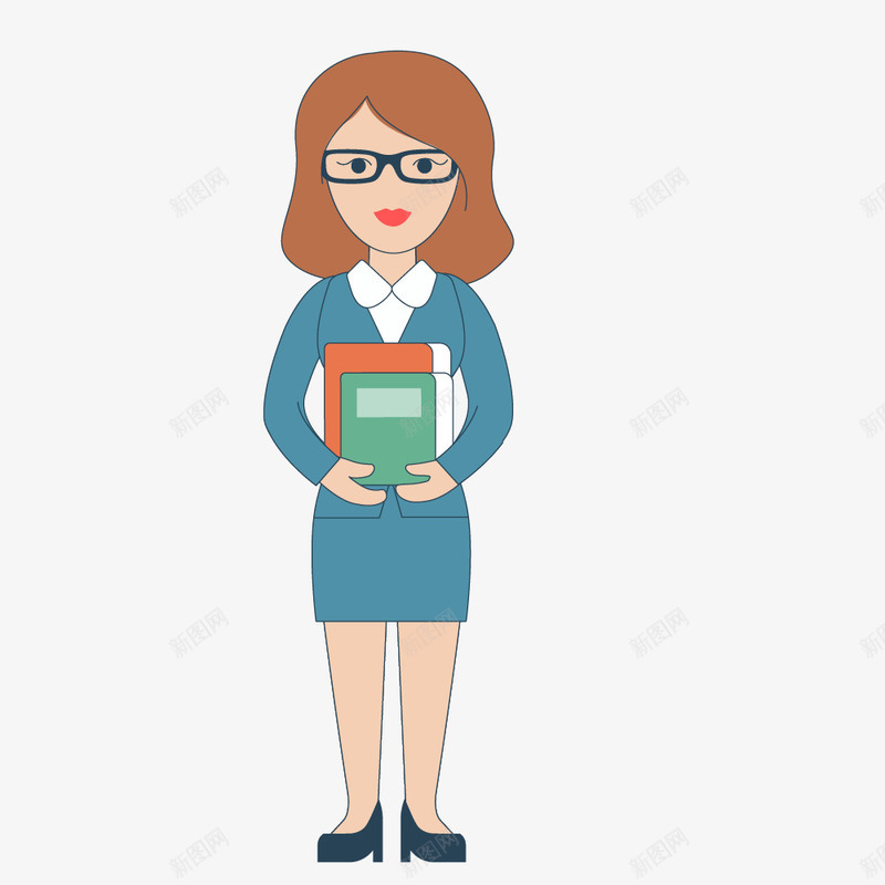 抱着书本的女教师png免抠素材_88icon https://88icon.com 书本 人物 卡通 女教师 女老师形象 学校 手绘图 眼镜
