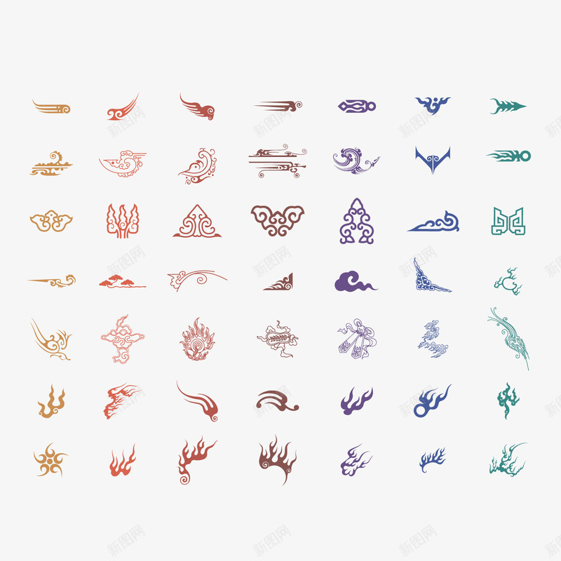 中国风传统图案模板png免抠素材_88icon https://88icon.com AI格式 中国风 传统图案 古典花纹 复古花纹 底纹背景 时尚潮流 火焰