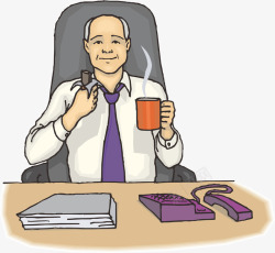 喝水的领导素材