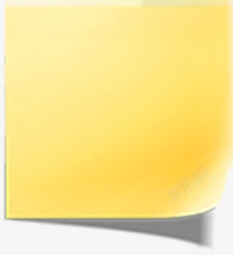 黄色翘起的便签教师节素材