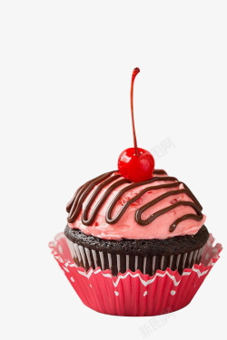 可口蛋糕香甜可口的樱桃水果蛋糕高清图片