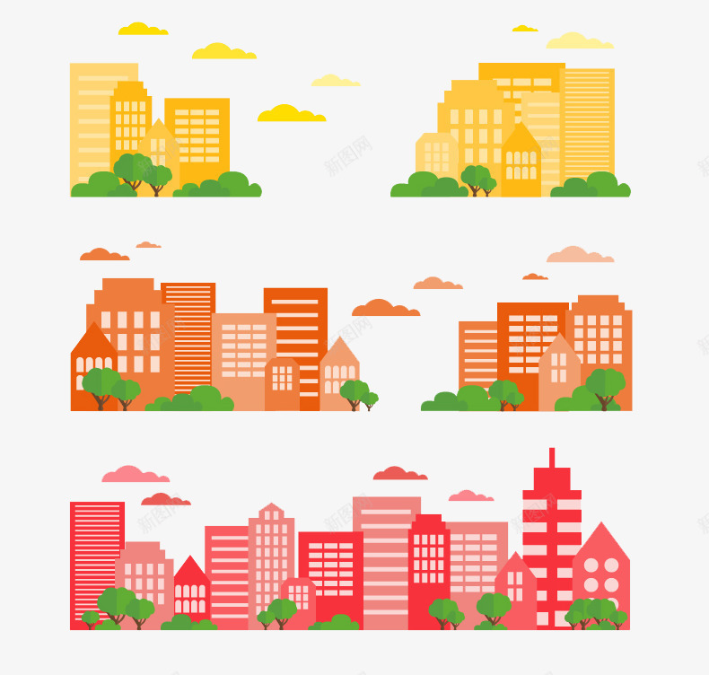 扁平化房屋建筑png免抠素材_88icon https://88icon.com H5页面素材 创意卡通元素 卡通 扁平化 扁平素材 电商卡通 网页设计卡通