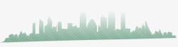 绿色城市剪影素材