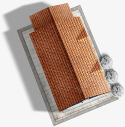 房屋鸟瞰建筑素材