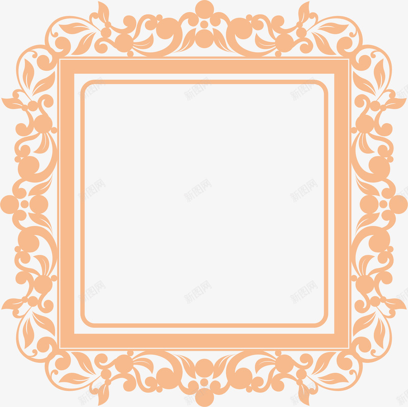 花纹相框矢量图ai免抠素材_88icon https://88icon.com 北欧相框 复古相框 手绘相框 欧式相框 相框 花纹 矢量图