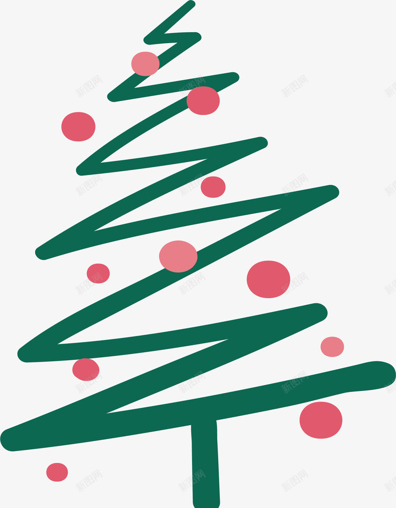 涂鸦线条圣诞树矢量图ai免抠素材_88icon https://88icon.com 圣诞快乐 圣诞树 圣诞节 矢量png 线条圣诞树 绿色线条 矢量图
