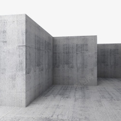 灰色几何建筑墙面素材