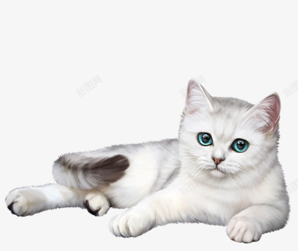 白色的猫咪png免抠素材_88icon https://88icon.com 动物 可爱 尾巴 手绘 毛发 爪子 猫咪 白色的 眼睛