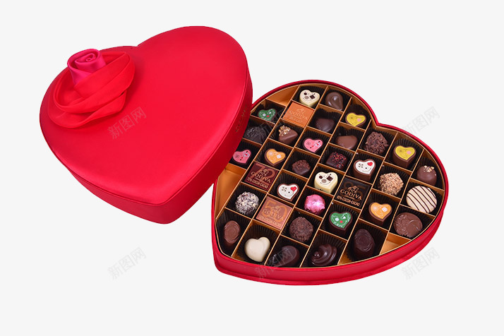 爱心巧克力png免抠素材_88icon https://88icon.com 产品实物 德芙巧克力 心形盒子