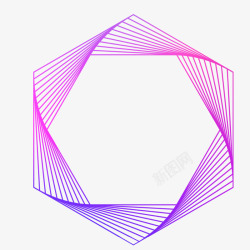 简约高端六角形紫色科技渐变网格背景图高清图片