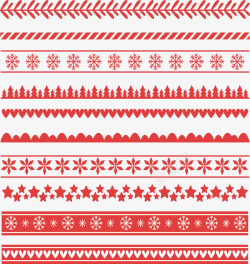 箭头分隔栏红色圣诞分割边框矢量图高清图片