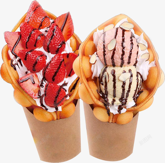 鸡蛋仔冰淇淋png免抠素材_88icon https://88icon.com 实物图 甜筒 美食 草莓 鸡蛋仔冰淇淋