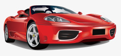 各类型号红色汽车跑车模型素材