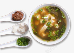 美味豆腐汤美味日式豆腐汤高清图片