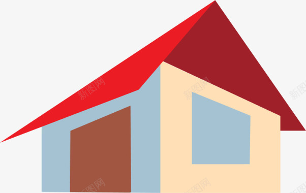 简约立体房子立体小房子矢量图图标图标