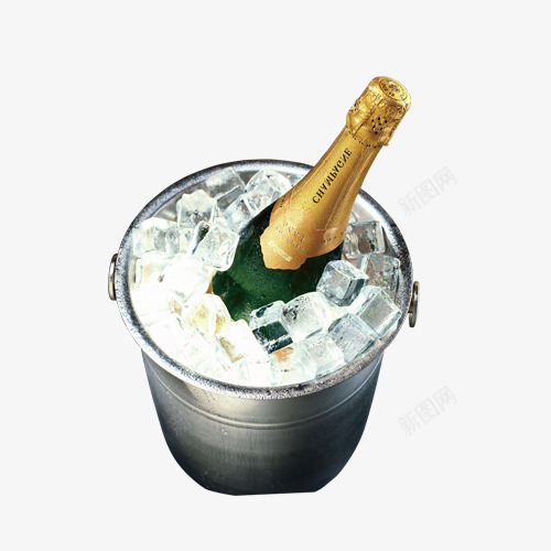 冰块香槟酒png免抠素材_88icon https://88icon.com 冰桶 庆祝 起泡酒 香槟