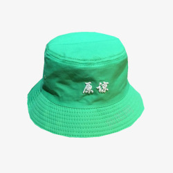 绿色渔夫刺绣原谅帽素材