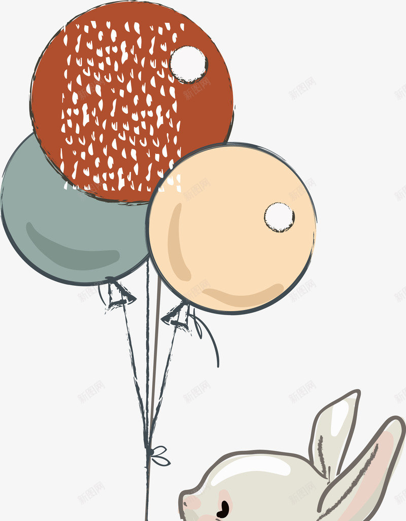 拉着气球的小兔子png免抠素材_88icon https://88icon.com 兔子简笔画 小兔子 手绘 拉 气球 超级可爱